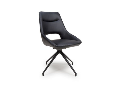 Furniture Link Dining Bench Black / 2 Chairs Ace Swivel Dining Chair (Sold in Pairs)