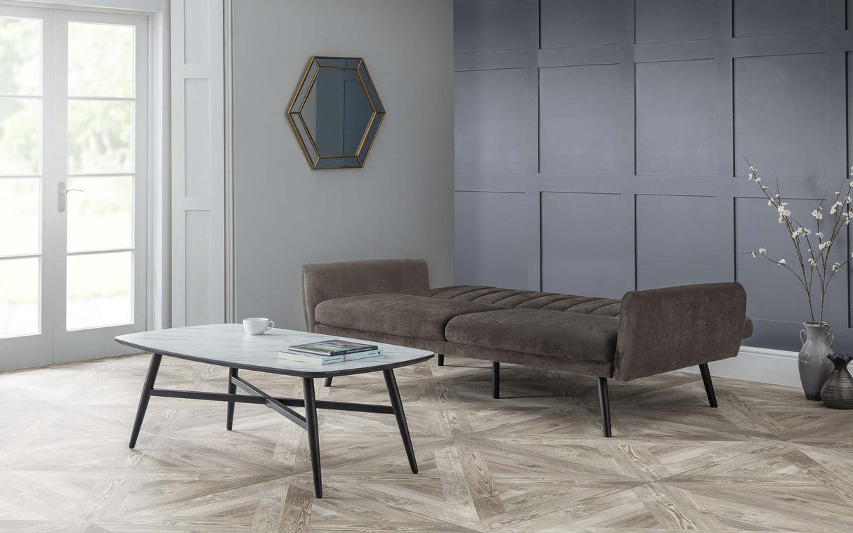 Julian Bowen Sofa Beds Afina Sofabed - Grey Velvet