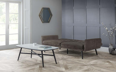 Julian Bowen Sofa Beds Afina Sofabed - Grey Velvet