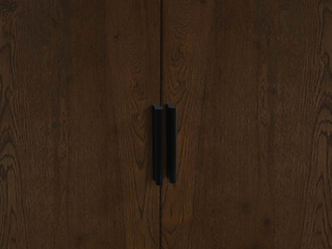 Alba 2 Door Wardrobe - Walnut/Black