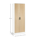 Julian Bowen Wardrobes Alba 2 Door Wardrobe - White/Oak