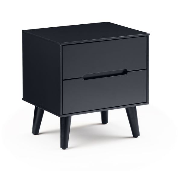 Julian Bowen Bedside Alicia 2 Drawer Bedside - Anthracite