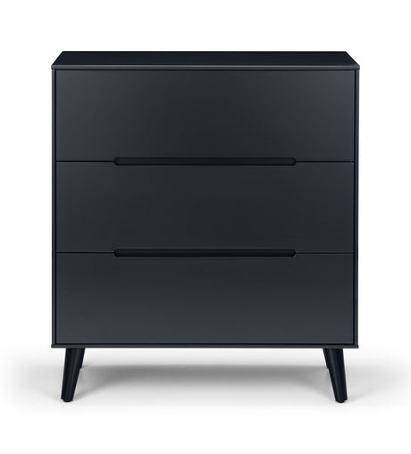 Julian Bowen Chests Alicia 3 Drawer Chest - Anthracite
