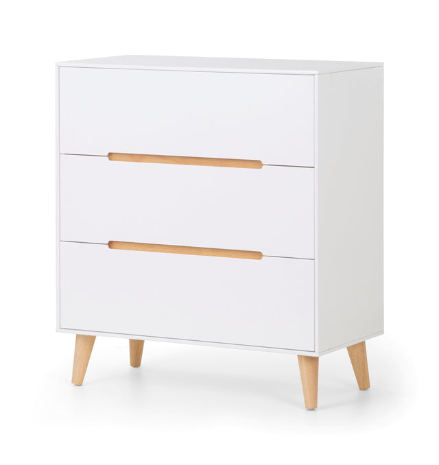 Julian Bowen Chests Alicia 3 Drawer Chest - White