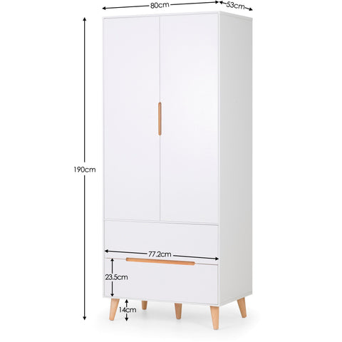 Alicia Combination Wardrobe - White
