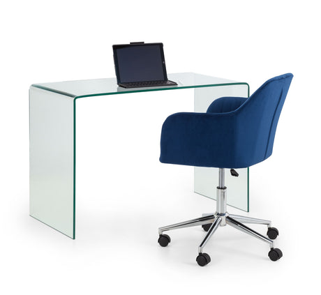 Julian Bowen Desk & Chair Amalfi Desk and Kahlo Blue Office Chair