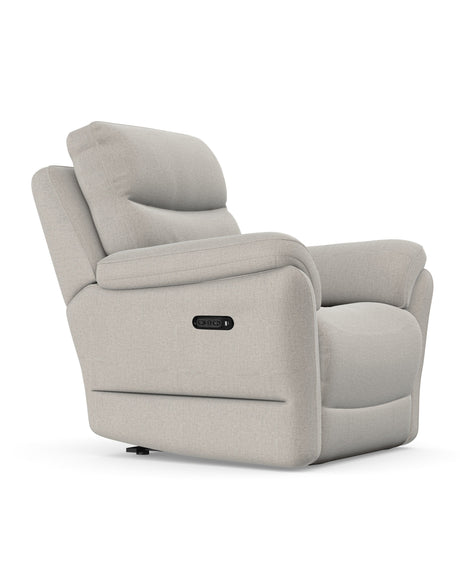 La-Z-Boy Swivel Armchair DefaultTitle Anderson Chair Power Swivel with Head Tilt in Fabric Darwin Silver