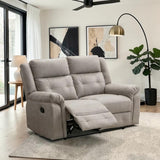 Your Home Furniture of Newark Annaghmore Berkeley 2 Seater Manual Recliner Sofa in Light Grey