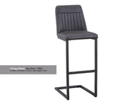 Baumhaus Bar Stool Antiqued Grey Leather Bar Stool  Pack of Two
