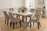 Vida Living Dining Table Arianna Cream 200cm Marble Dining Table