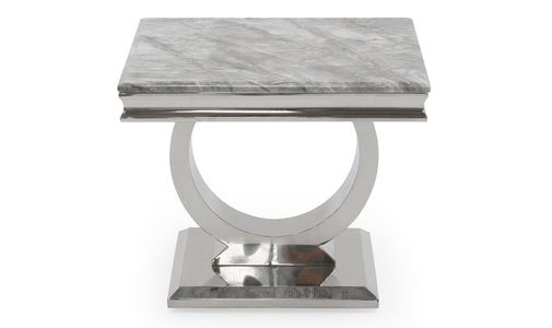 Vida Living Lamp Table Arianna Grey Marble Lamp Table