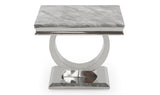 Vida Living Lamp Table Arianna Grey Marble Lamp Table