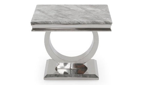 Vida Living Lamp Table Arianna Grey Marble Lamp Table
