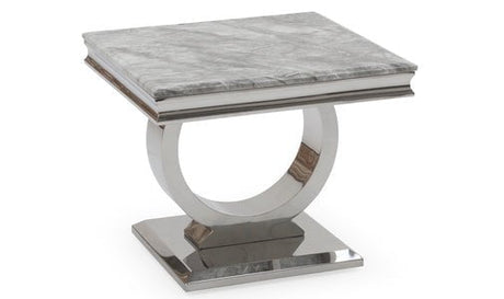 Vida Living Lamp Table Arianna Grey Marble Lamp Table