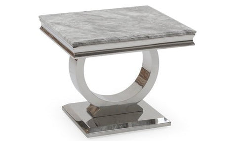 Arianna Grey Marble Lamp Table