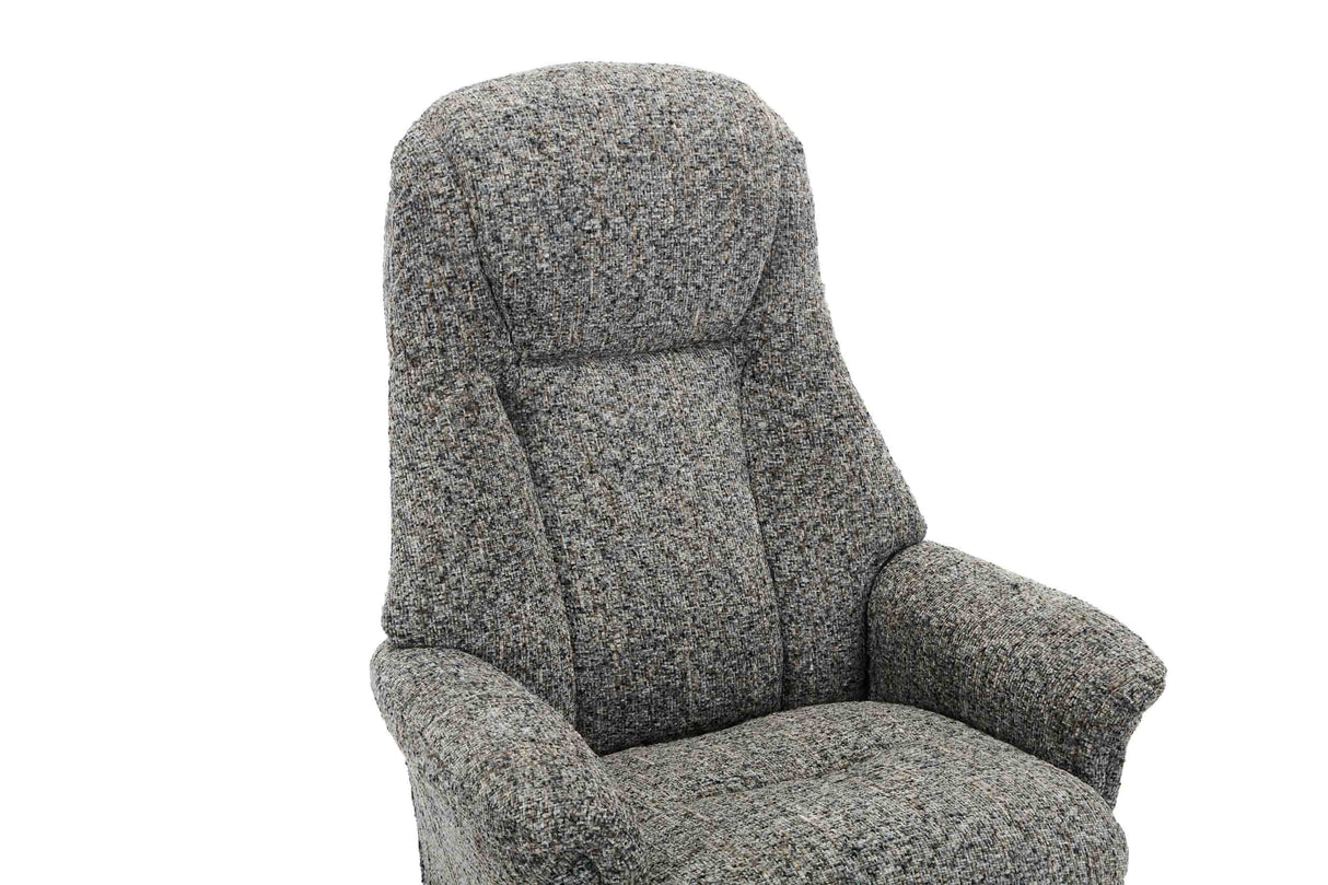 GFA Reclining Chair Muscari Aruba Fabric Manual Recliner Swivel Chair and Foot Stool -GFA