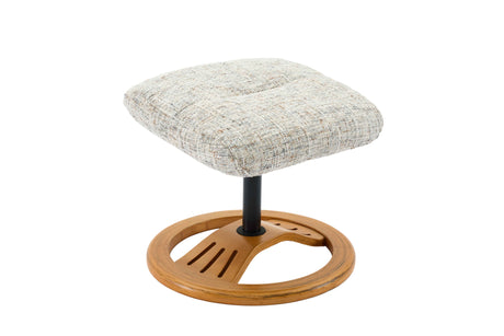 GFA Reclining Chair Aruba Fabric Manual Recliner Swivel Chair and Foot Stool -GFA