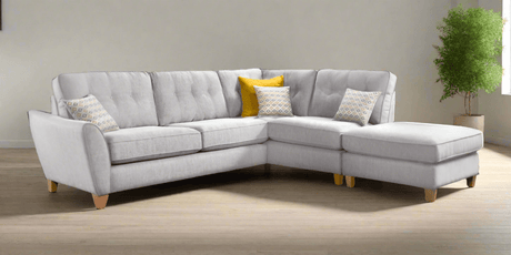 Lebus Corner Sofa Ashley Small Right Hand Chaise with Footstool