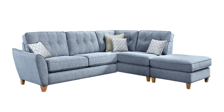 Lebus Corner Sofa Ashley Small Right Hand Chaise with Footstool