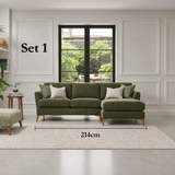 Ashwood Designs Sofa Ashwood Hansson Corner Chaise Sofa in Right Hand Facing