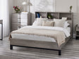 Julian Bowen Bed Bali Bookcase Headboard Bed 135cm - Grey Oak