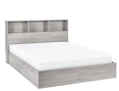 Julian Bowen Bed Bali Ottoman Storage 135cm Double Bed - Grey Oak