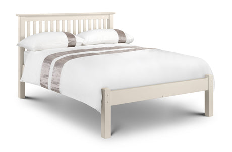 Julian Bowen Bed Barcelona White Low Footend 135cm Double Bed