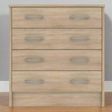 Heartlands Furniture Chest of Drawers Bardalona 4 Drawer Chest Oak Effect