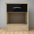 Heartlands Furniture Bedside Table Bardalona Bedside Black Gloss