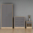 Heartlands Furniture Bedside Table Bardalona Bedside Grey Gloss