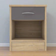 Heartlands Furniture Bedside Table Bardalona Bedside Grey Gloss