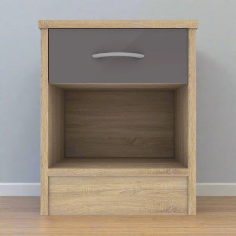 Heartlands Furniture Bedside Table Bardalona Bedside Grey Gloss