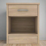 Heartlands Furniture Bedside Table Bardalona Bedside Oak Effect