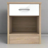 Heartlands Furniture Bedside Table Bardalona Bedside White Gloss