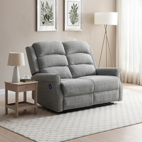 Kyoto 2 Seater Sofa Hebe Grey Textured Chenille Baxter 2 Seater Sofa Electric Recliner