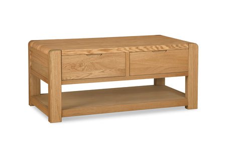 Corndell Coffee Table Set Bergen Oak Coffee Table and Nest of Tables Bundle