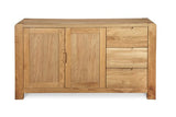 Corndell Storage Cupboard Bergen Oak Large Sideboard and Display Cabinet Bundle