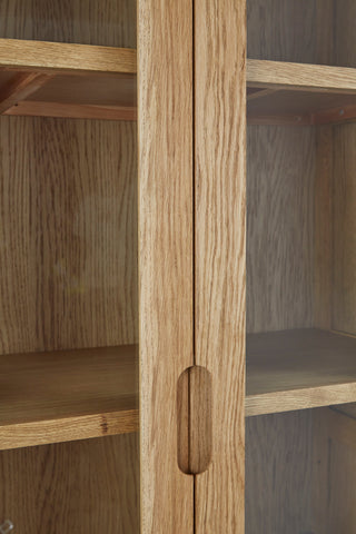 Bergen Oak Large Sideboard and Display Cabinet Bundle