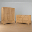 Corndell Bergen Oak Triple Wardrobe & Chest of Drawers Bundle