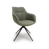 Furniture Link Dining Bench Sage / 2 Chairs Boden Easy Clean Fabric Carver Chair (Sold in Pairs)