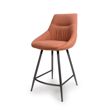 Furniture Link Dining Bench Brick / 2 Chairs Boden Easy Clean Fabric Counter Chair (Sold in Pairs)