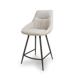 Furniture Link Dining Bench Natural / 2 Chairs Boden Easy Clean Fabric Counter Chair (Sold in Pairs)