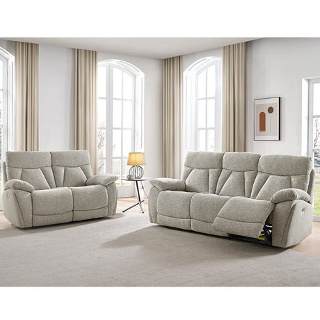 Lebus Sofa Suite 3 Seater & 2 Seater Boston Reclining Sofa and Chair in Beige
