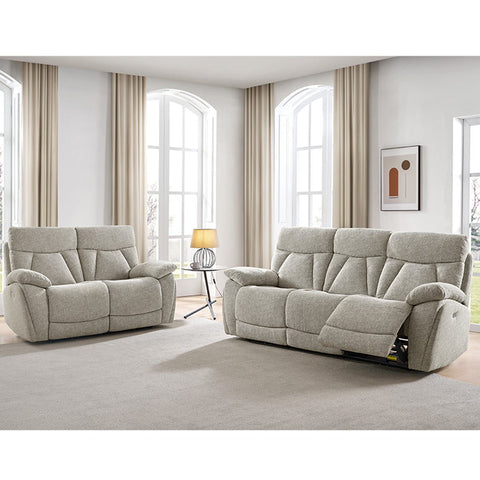 Lebus Sofa Suite 3 Seater & 2 Seater Boston Reclining Sofa and Chair in Beige