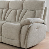 Lebus Sofa Suite Boston Reclining Sofa and Chair in Beige