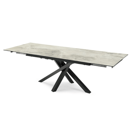 Torelli Dining Table DefaultTitle Brando Gloss Ceramic Auto-Rise Extending Dining Table Grey 160 to 200cm