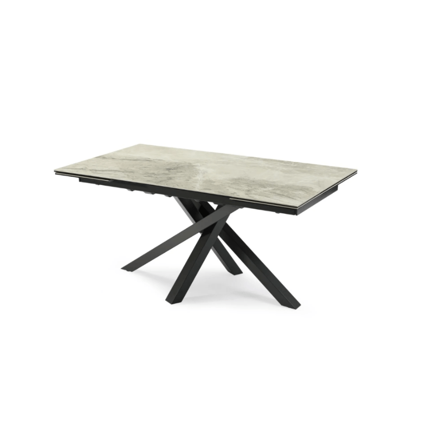 Torelli Dining Table DefaultTitle Brando Gloss Ceramic Pull-Out Extending Dining Table Grey 160 to 240cm