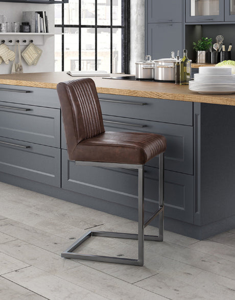 Julian Bowen Bar Stools Brooklyn Barstools - Brown - Sold in pairs