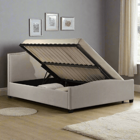 Time Living Bed Frame Brunswick Fabric Ottoman Bed Frame