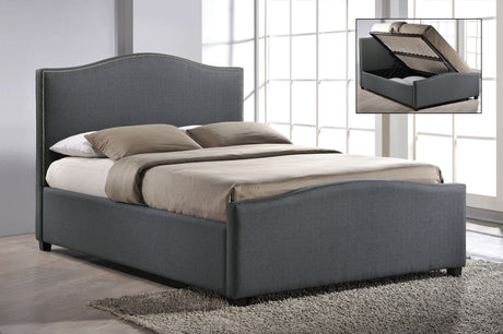 Time Living Bed Frame Double 135cm / Grey Brunswick Fabric Ottoman Bed Frame